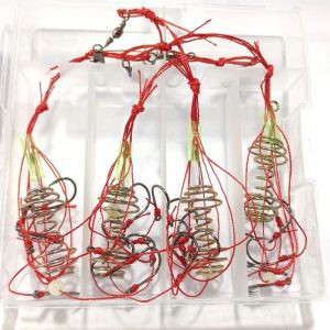 فنر فیدر ماهیگیری پک 4تایی 6قلابه2