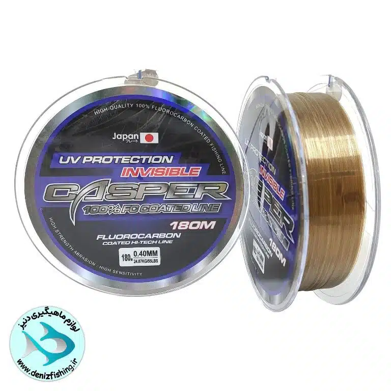 CASPER-180-meter-fluorocarbon-coated نخ ماهیگیری روکش فلورکربن CASPER