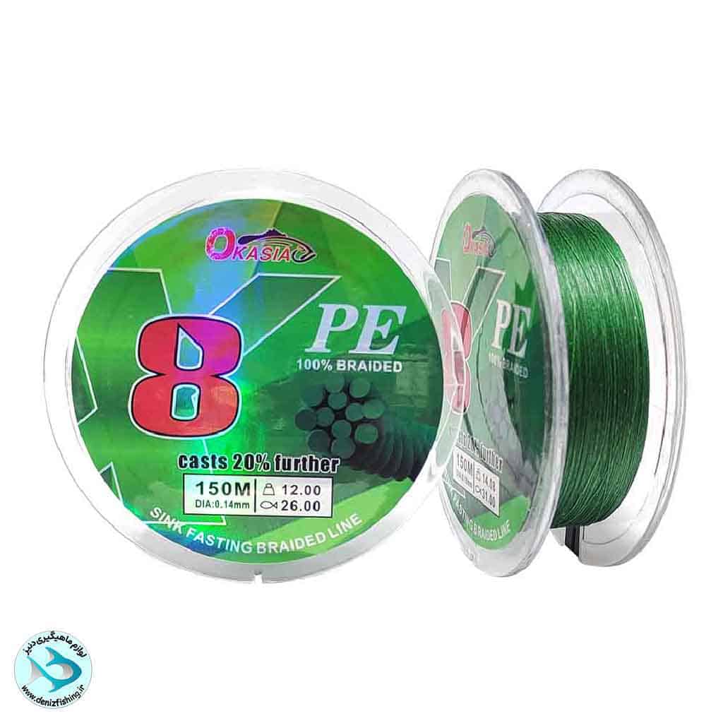 OKASIA-8-Strand-Braided-Fishing-Line-1 نخ ماهیگیری ابریشمی 8 رشته ای OKASIA